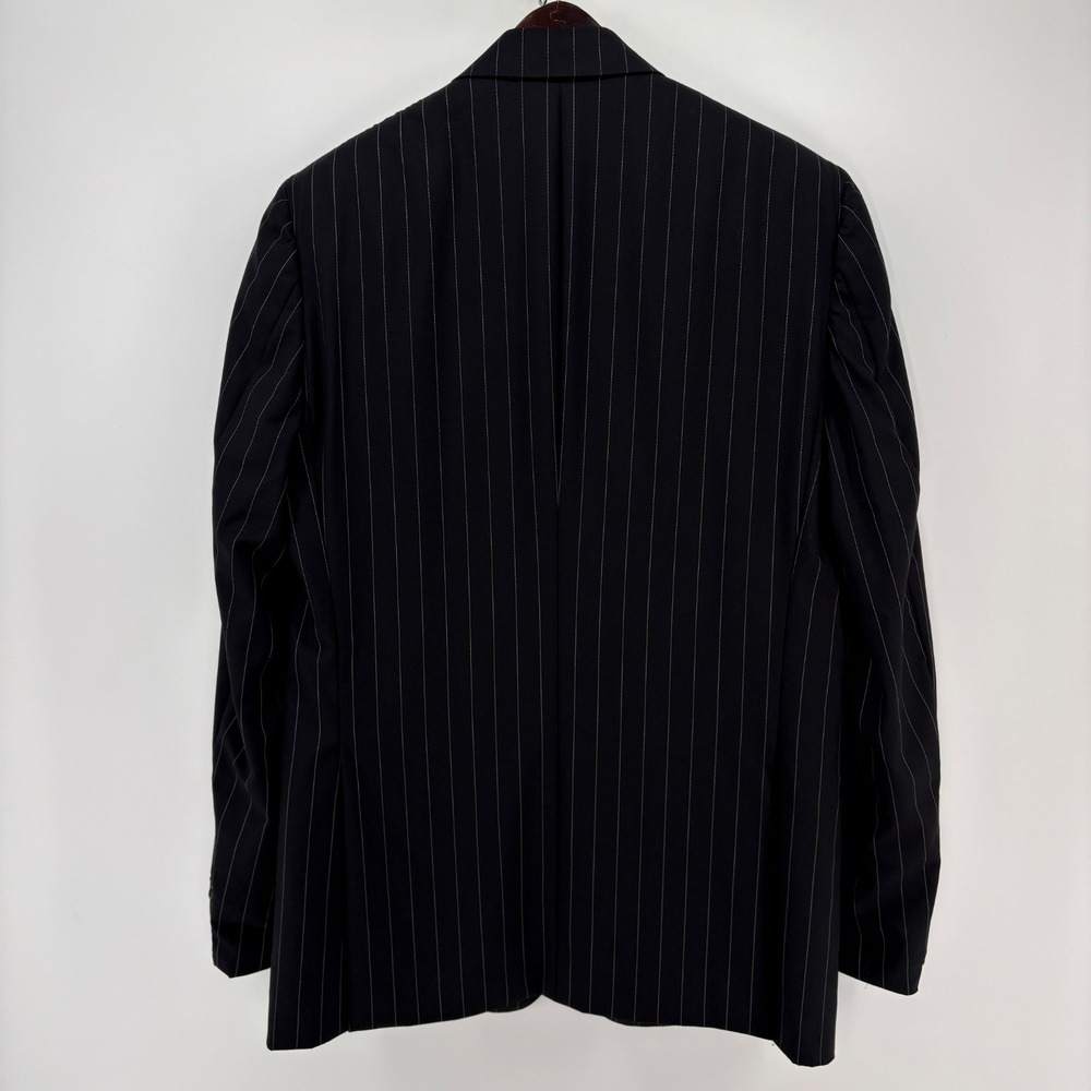 Brioni Blazer 40R Super 180s Wool Pinstripe Made Italy Black Sport Coat - Picture 2 of 16